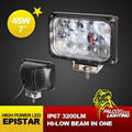 New Auto 7" 45W Epistar Optical Lens LED Driving Work Light Hi-low Beam In One 1