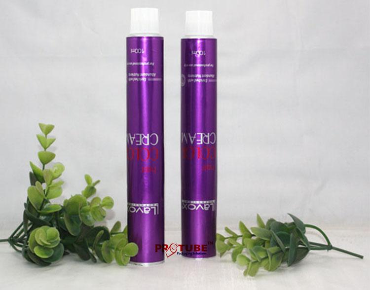 OEM Service collapsible aluminum hair color cream tube 2