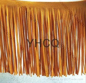 best quality 2"-36"long suede leather fringe tassel for scarf garment  5