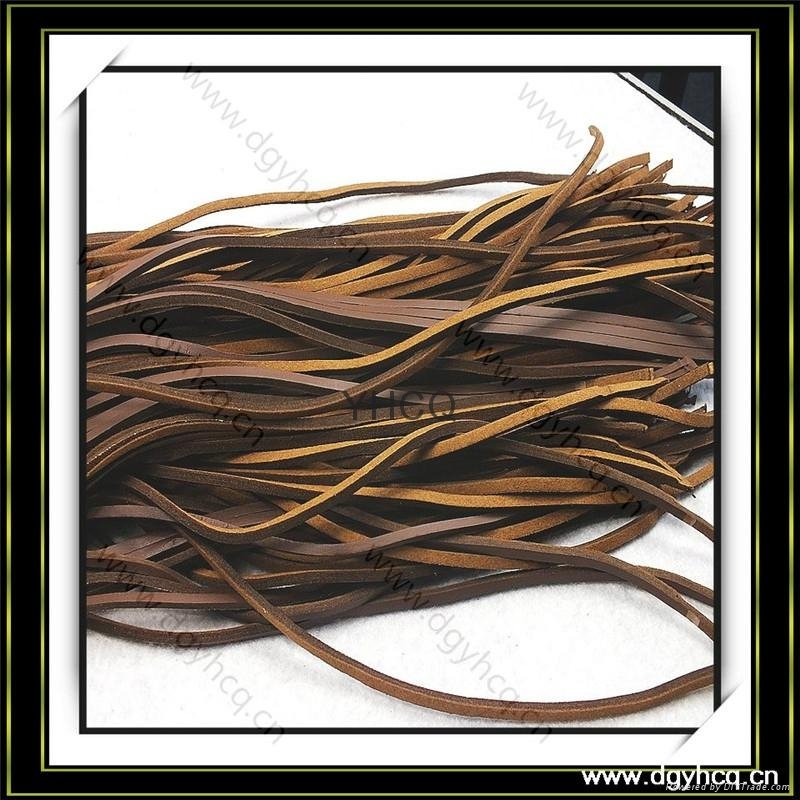 best quality  3mm thick leather strips flat leather cord 