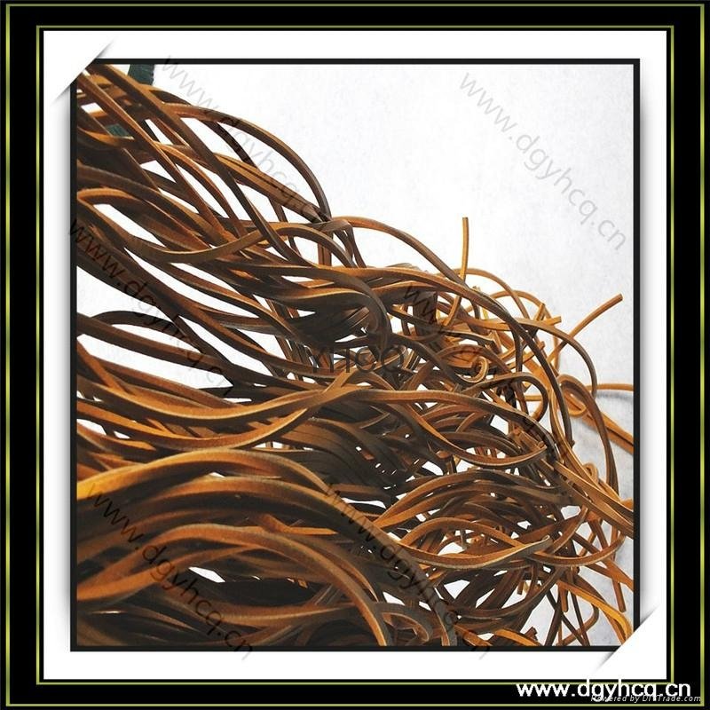 best quality  3mm thick leather strips flat leather cord  5