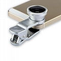 3 in 1 Wide-angle Micro Macro Fish Eye Lens Detachable For Smartphone Camera 2
