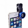 3 in 1 Wide-angle Micro Macro Fish Eye Lens Detachable For Smartphone Camera 3