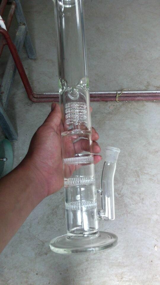 Glass Water Pipe With Honey Comb 4