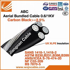 Aerial Bundle Conductor ABC Aerial Cable SABS Certificate SANS 1418