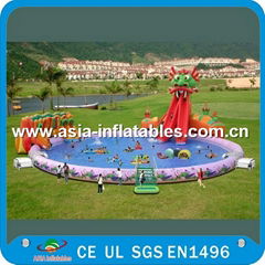  CE PVC Giant Floating Inflatable Water Parks With Water Sport Games