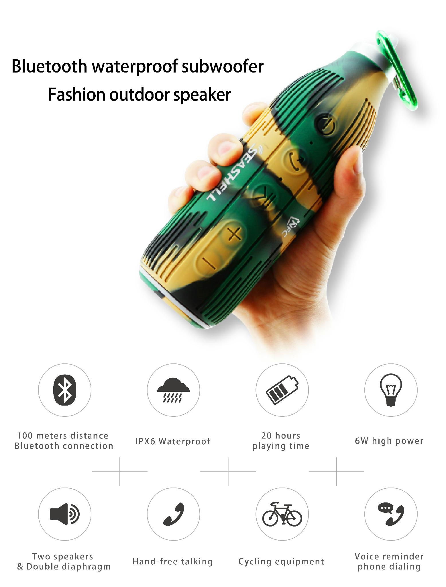 Waterproof mini bluetooth speaker with NFC function