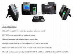 HF-iclock800 Camara Fingerprint Time Tracking 