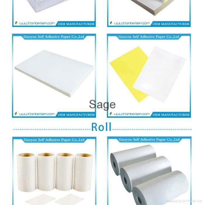 removable self adhesive cast coated sticker paper 3