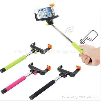 Extendable Handheld Wireless Bluetooth Shutter Selfie Monopod Stick + Holder for