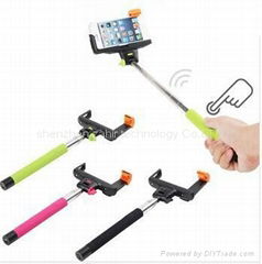 Extendable Handheld Wireless Bluetooth Shutter Selfie Monopod Stick + Holder for