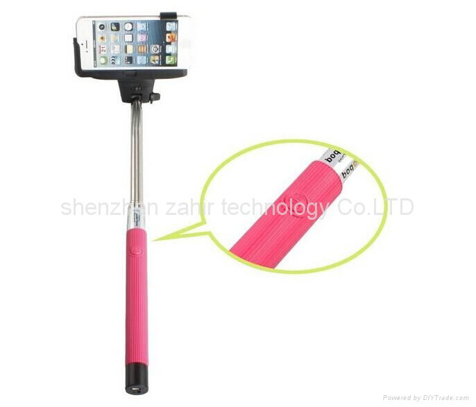 Extendable Handheld Wireless Bluetooth Shutter Selfie Monopod Stick + Holder for 3