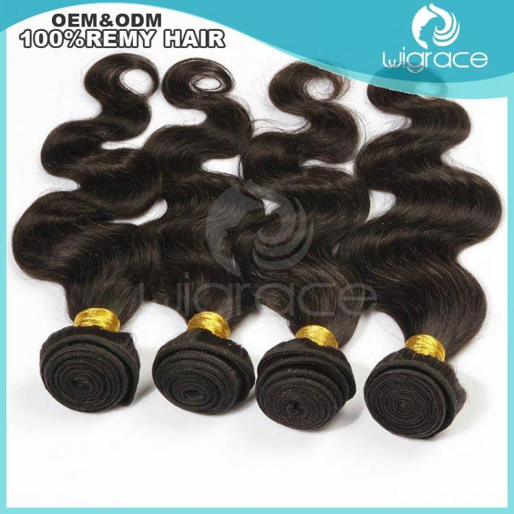 Unprocessed remy Indian human hair body wave 14inch hair weft hair extension 3