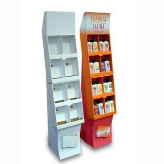 Cardboard cosmetic display stand