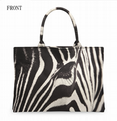 Zebra Printed bag  handbag tote bag