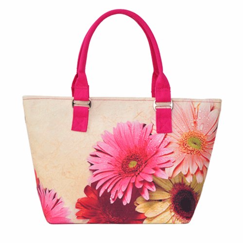 Fashion design of flowers tote bag printing bag