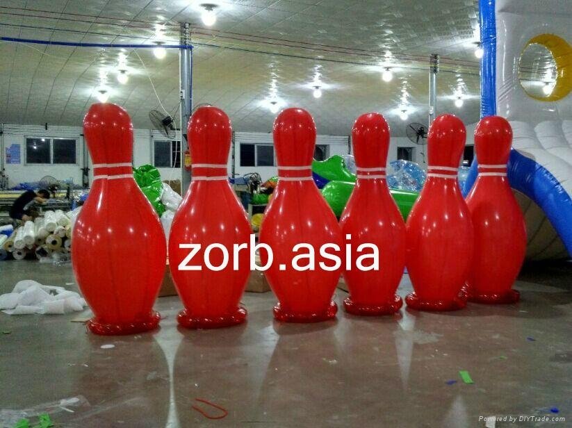 Latest inflatable human bowling ball games with zorb ball 3