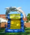 Commercial grade inflatable water slide