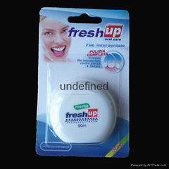 Circle shape dental floss with Blister card