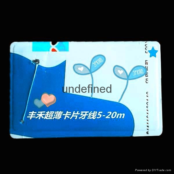 Ultrathin, paper card dental floss waxed,mint FH073 Fenghe (China