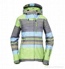 Colored Stripes multifuncional Ski Jacket