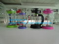 350ml 600ML 800ml  plastic colour coffee and tea plunger 2