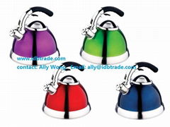 Color 2.7L Stainless steel whistling kettle 