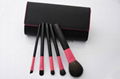 5 pieces makeup brush set with a cloth