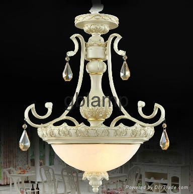 White Chandelier Crystal Lamp