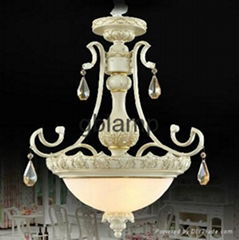 White Chandelier Crystal Lamp