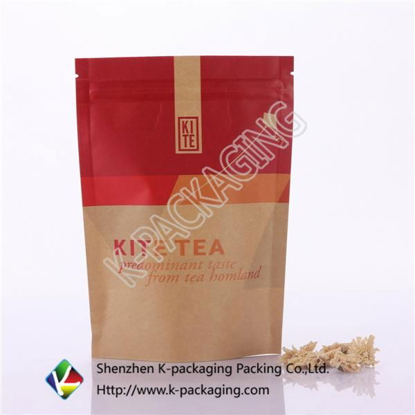 Wholesale Packaging Bags Brown Kraft Paper Bag for Tea