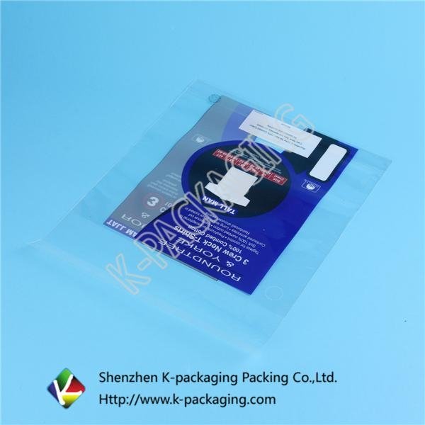 Stand up Self Adhesive Plastic Pouches Packaging for Shirt 2
