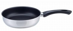 stainless steel frypan with inside coating