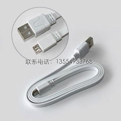 usb-麦克5P数据线，扁平白色