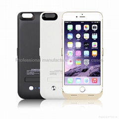 Rechargeable case for iphone 6 plus with leather cover