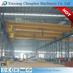 Heavy duty double girder overhead crane with trolley for sale