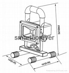 Rechargable Square Heavy Duty 10 Watt