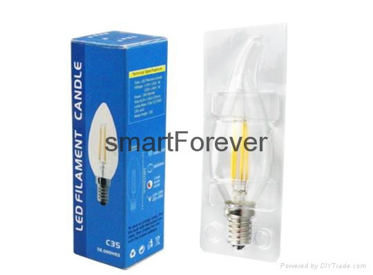 3w e14 energy saving bulb decorative filament lighting bulbs 220-240V AC 250LM 2