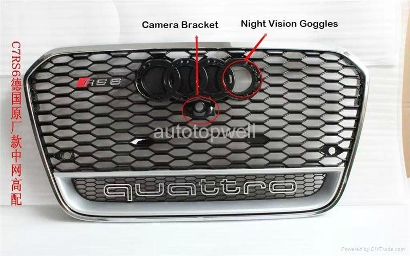 德国原厂款RS6中网（2013 A6LC7）带摄像头支架带夜视镜 高配 2