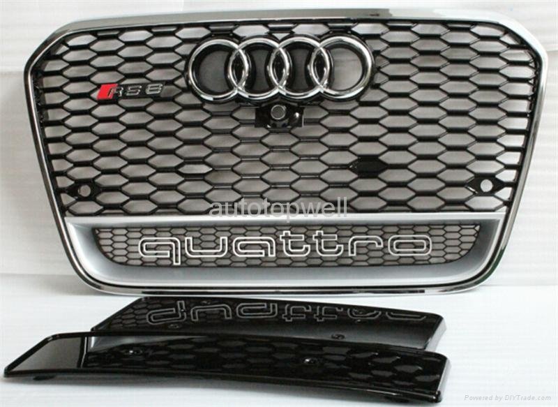 2013 Audi A6 C7 RS6 honeycombe grill with camera bracket