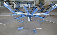 8 color and 8 station screen printing machine