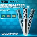 WEIX Solide Carbide 2Flutes/4Flutes Square End Mill for HRC45