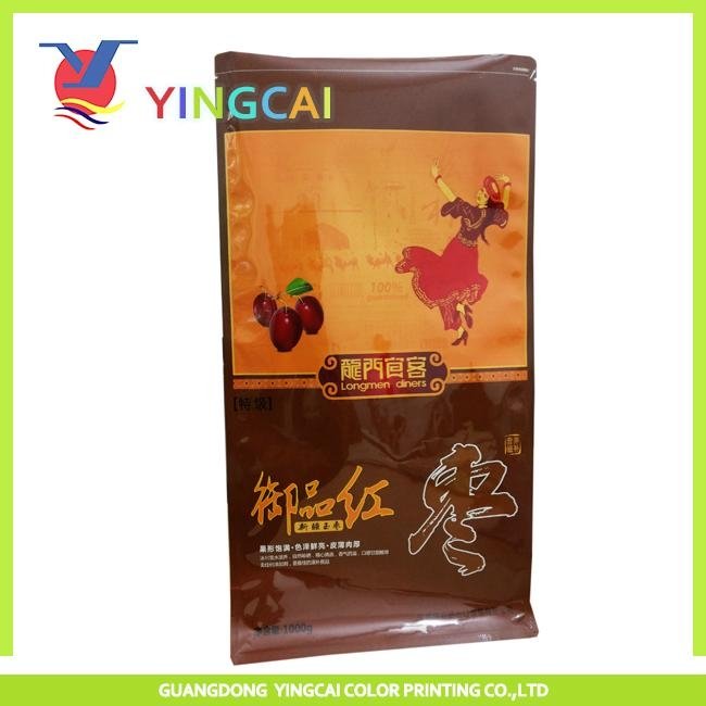 flexible strong heat heal stand up snack food packaging pouch 1kg