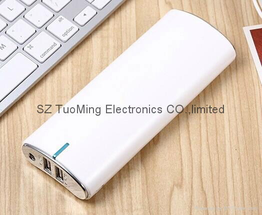 High quality with flashlight white smile portable power bank 4