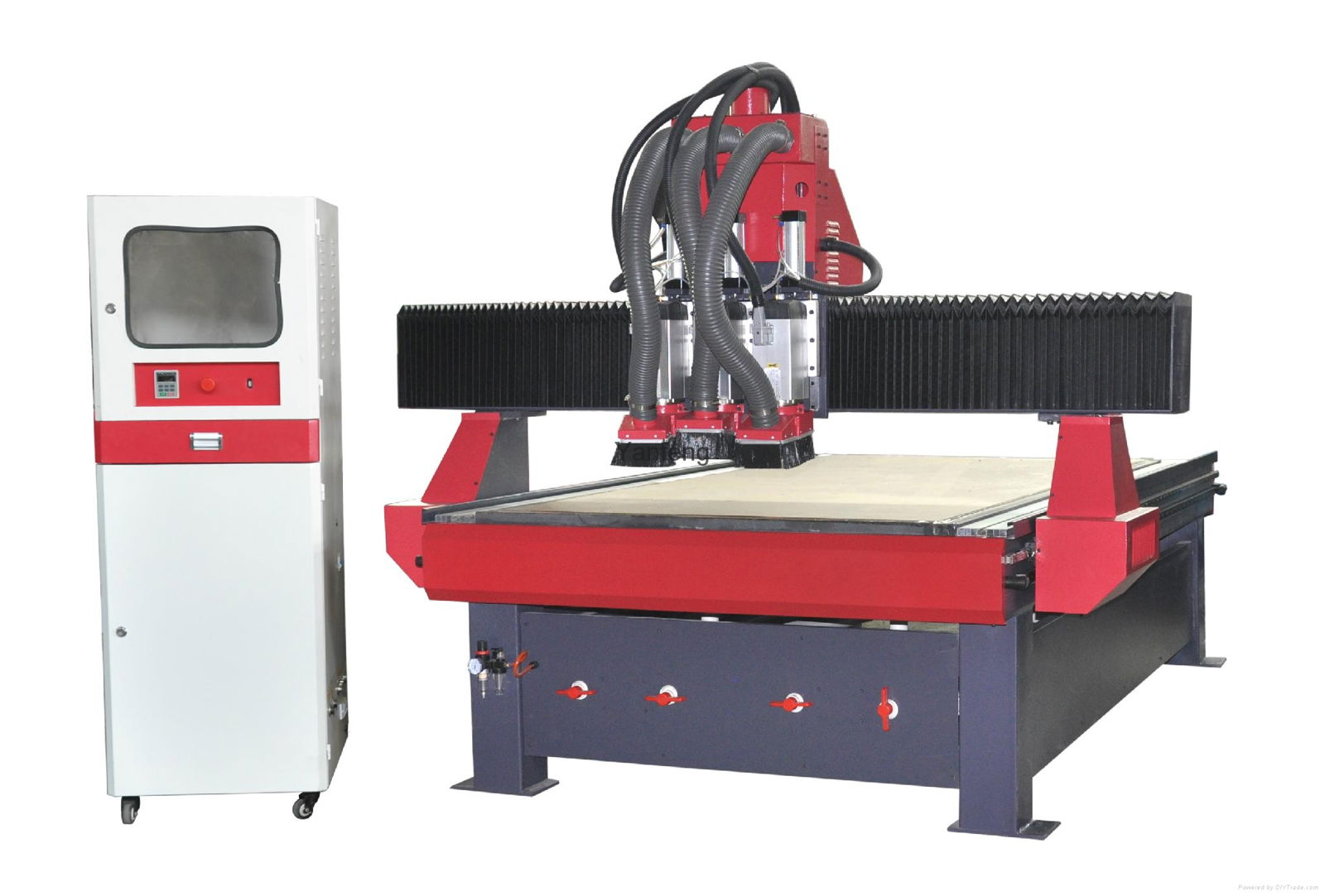 high efficiency 3 tools automatic wood door working 1300*2500mm  cnc router 4