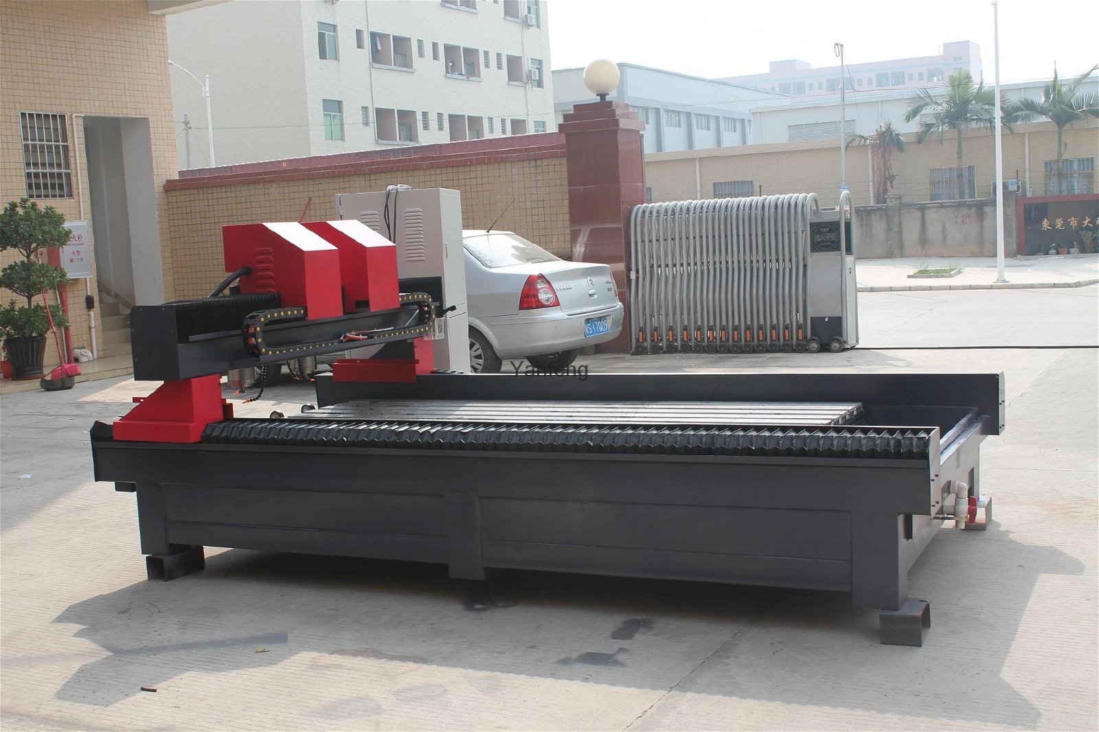 high efficiency two heads mable granite engraving and embossing machine 1325 3