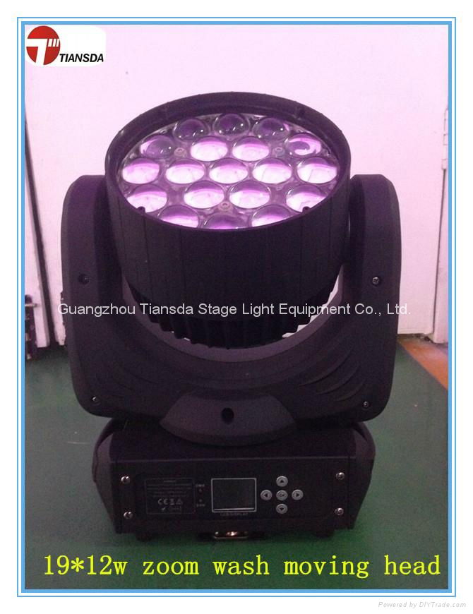 19PCS12W 4in1 LED Wash Moving Head Light with Zoom for Studio 2