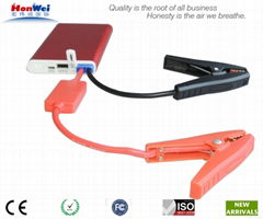 Car battery jump starter with USB charger