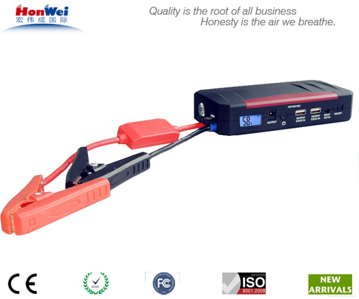 Multifunction car battery booster with tablet charging function 5