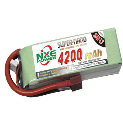 NXE4200mAh-25C-22.2V Softcase RC Helicopter Battery